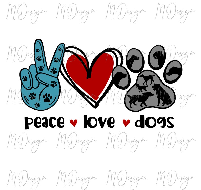 Download Peace Love Dogs SVG Cutting File for Cricut Vinyl Iron On ...