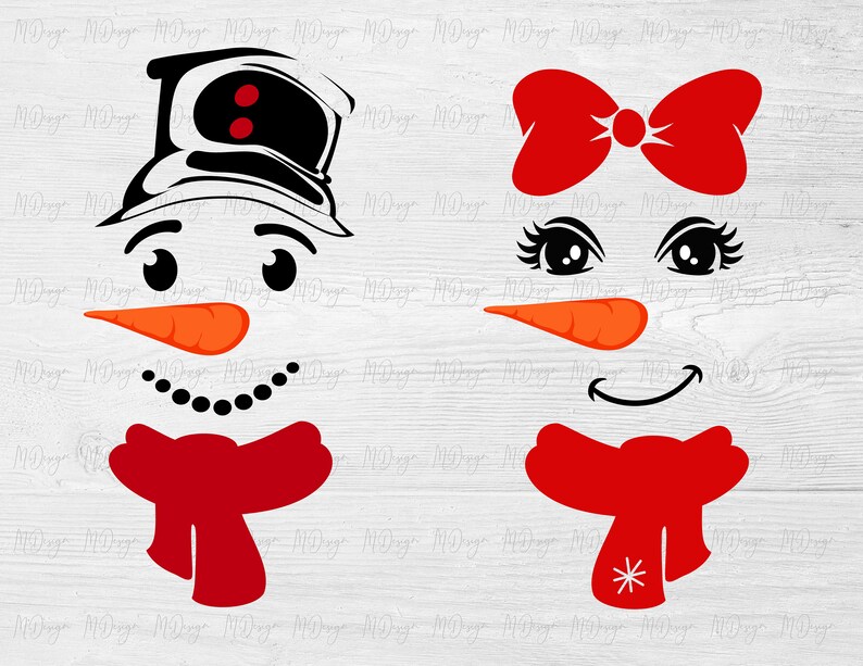 Download Snowman Face SVG Cricut Cutting Files Christmas SVG DIY | Etsy