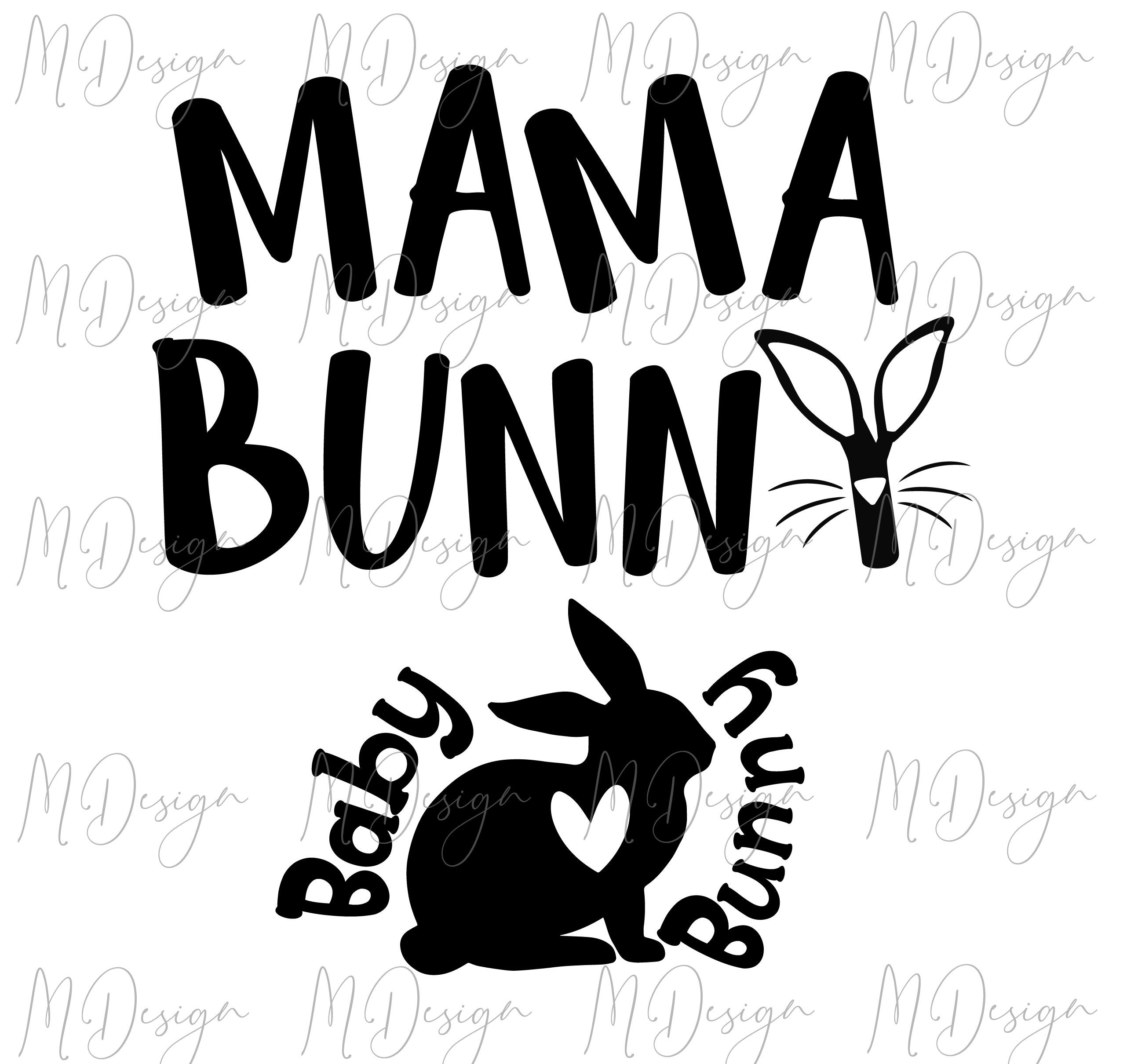 Easter SVG Mama Bunny Clipart Design for Mom To Be Cute for | Etsy