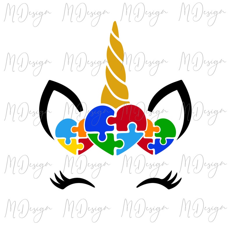 Autism Unicorn SVG Autism Awareness Svg for Customizing Kids - Etsy