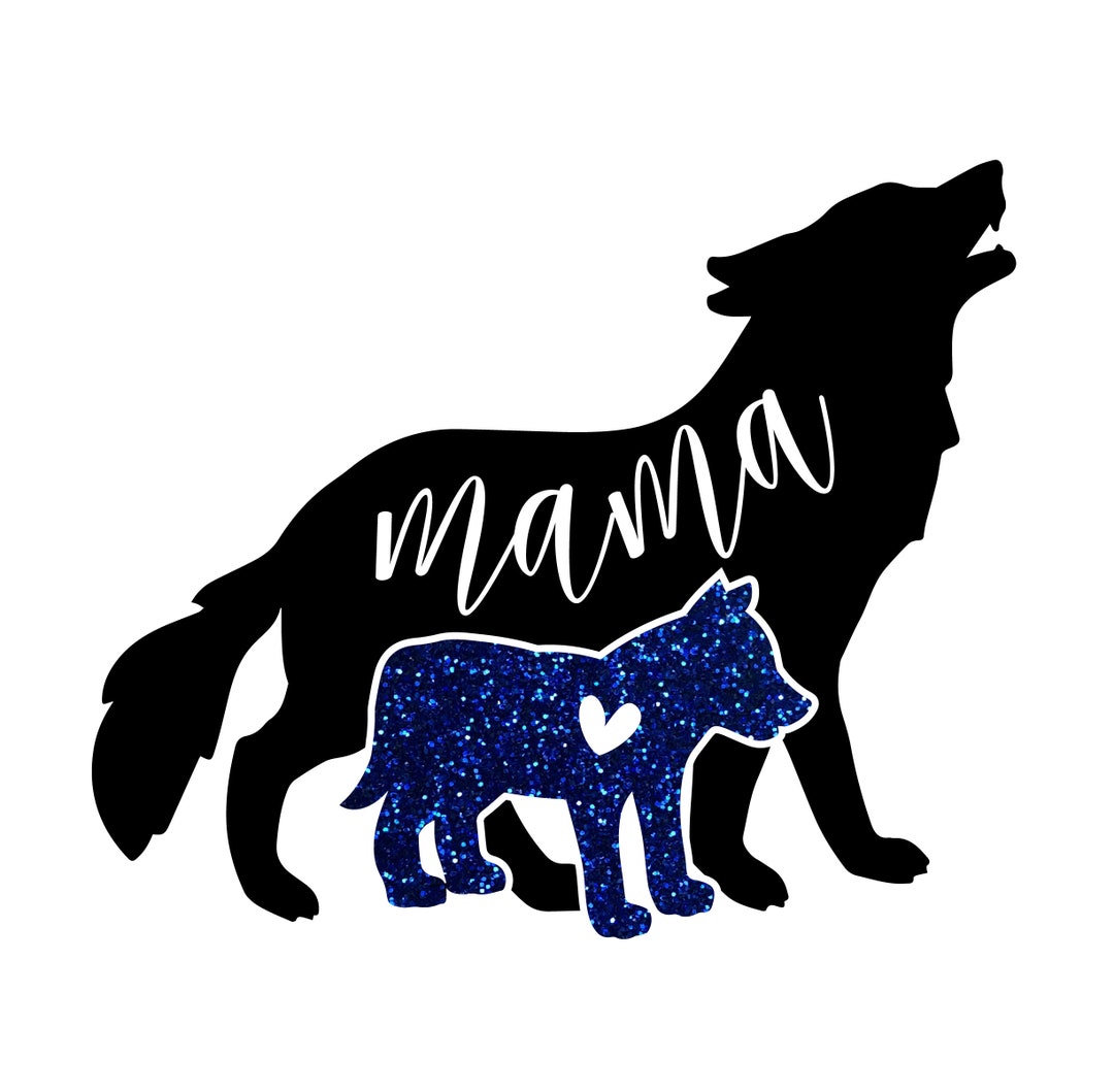 Mama Wolf SVG Cutting Files for Cricut Silhouette Etsy
