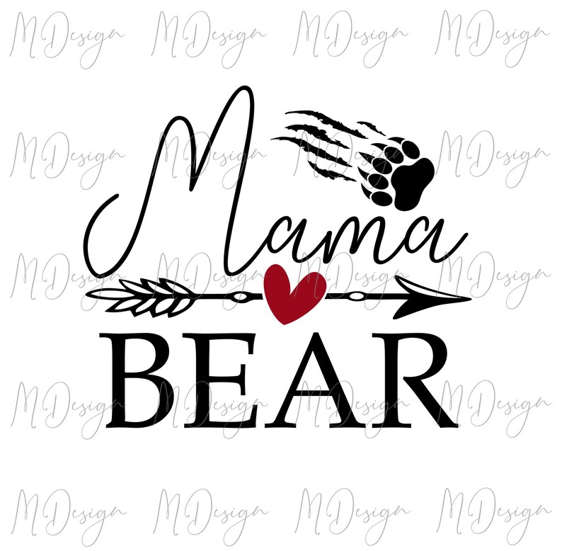 Download Mama Bear SVG Quote with Arrow Heart-SVG Cut File for | Etsy