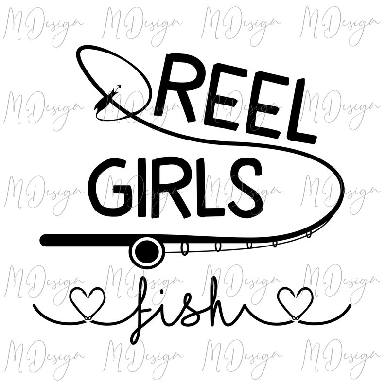 Download Reel Girls Fish SVG Cutting file for Cricut Silhouette | Etsy