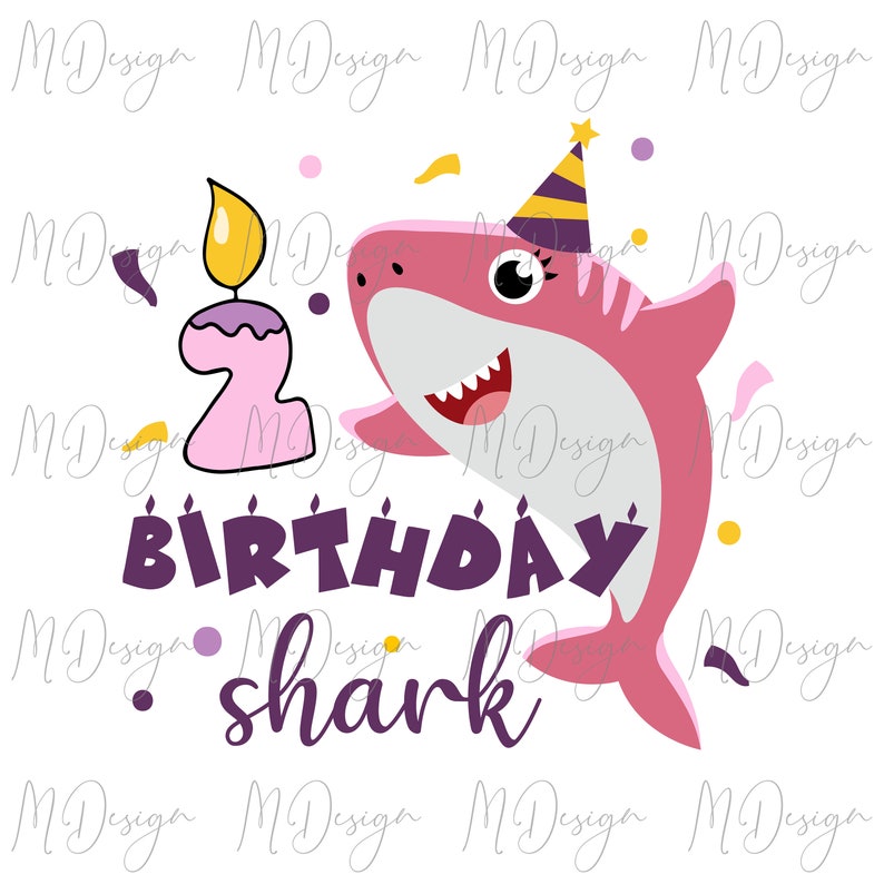 Free Free 340 Baby Shark 2Nd Birthday Shirt Svg SVG PNG EPS DXF File
