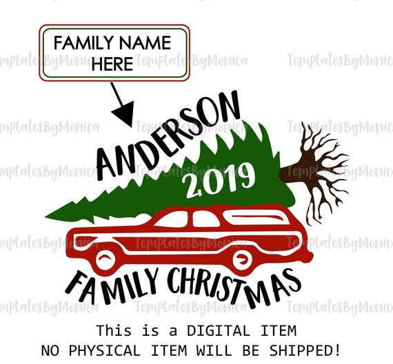 Download Free Fun Old Fashioned Christmas Svg Personalized With Last Family Etsy SVG DXF Cut File