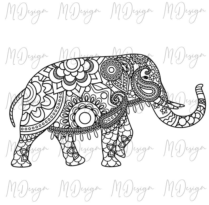 Free Free 182 Elephant Mandala Cricut SVG PNG EPS DXF File