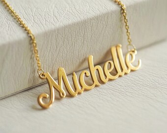 custom name necklace 14k gold