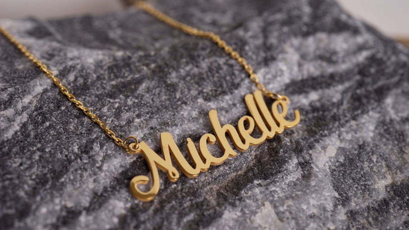 14K Solid Gold Personalized Name Necklace Custom Name Etsy