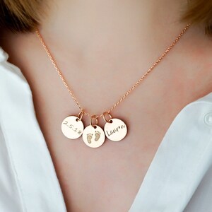 Actual Baby Footprint Necklace, Personalised Baby Footprint Necklace, Newborn Necklace, Baby Shower Necklace, Personalized Mothers Gift