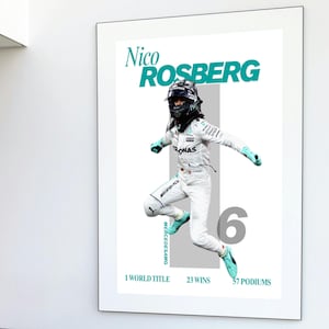 F1 Driver A3 Poster – Nico Rosberg | Mercedes-AMG | Number 6