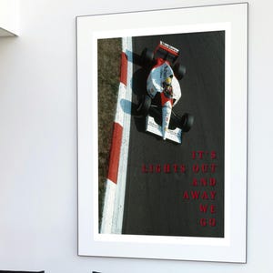 Formula 1 Racing Print: Motorsport Wall Art - &quot;Lights Out&quot; A3 Poster