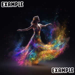 Transcendent Dancing Queen (High Quality) - Digital Download Image File - Wall Art, Home Decor, POD Product, Merchandise, Poster, Art, Color