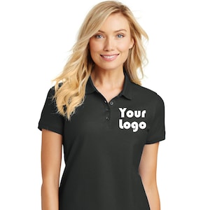 Custom Embroidered Ladies Classic Pique Polo Shirt