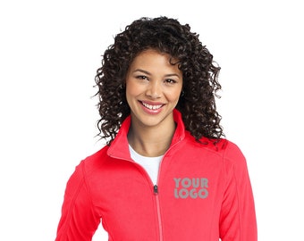 Custom Embroidered Ladies Micro-Fleece Jacket - Lightweight microfleece for everyday wear - Personalized Jacket - 4in by 4in Embroidery