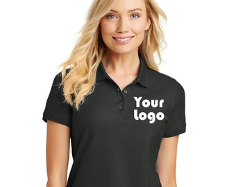 Custom Embroidered Ladies Classic Pique Polo Shirt