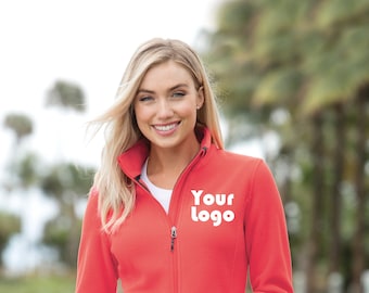 Custom Embroidered Ladies Fleece Jacket - Midweight Fleece for everyday wear - Personalized Jacket - 4in by 4in Embroidery Included