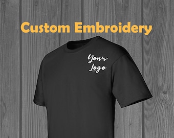 Custom Embroidery on Gildan 2000 T-Shirt - 4in x 4in Embroidery Included - Personalized Gift
