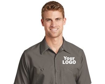 Custom Embroidered REDKAP - Dickies Style - SP24 Industrial Work Shirt - Short Sleeve