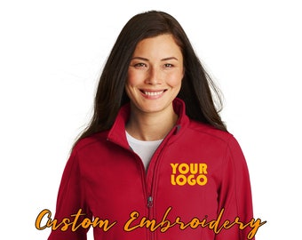 Custom Embroidery on Ladies Core Soft Shell Jacket