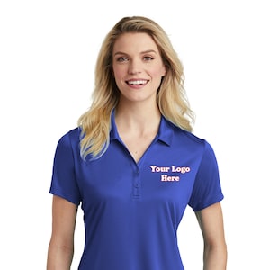 Custom Embroider Personalized Ladies Polo Shirt - Sport-Tek LST550 PosiCharge Competitor Performance Polo - Max 4in by 4in Embroidery Logo