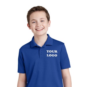 Custom Embroidered Youth Performance Polo Shirt -