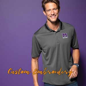 Custom Embroidered Men's Performance Polo Shirt - Sport-Tek PosiCharge Competitor Polo - Includes 4in x 4in Embroidery - Moisture Wicking