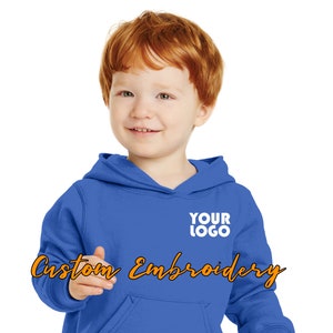 Custom Embroidery on Toddler Core Fleece Pullover Hooded Sweatshirt