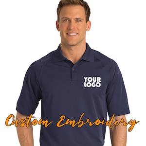 Custom Embroidery on Port Authority® Dry Zone® Ottoman Polo - Includes one 4in x 4in Embroidery - Personalize your Polo with your Logo