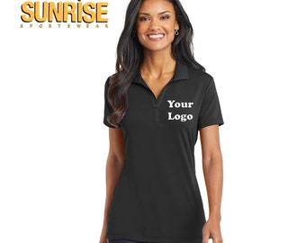 Custom Embroidered Port Authority Ladies Cotton Touch Performance Polo - Personalized Shirt - Custom Gift - 4in x 4in Embroidery Included