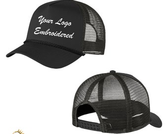 Custom Embroidered 5-Panel Snapback Cap - Includes one 4in x 2in Embroidery - Free Setup for Simple Logos
