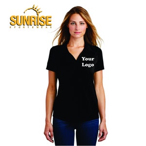 Custom Embroidered  Sport-Tek  Ladies PosiCharge  Tri-Blend Wicking Polo - Personalized Shirt - Custom Gift - 4in x 4in Embroidery Included