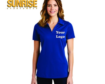 Custom Embroidered Sport-Tek Ladies PosiCharge Active Textured Polo - Personalized Shirt - Custom Gift - 4in x 4in Embroidery Included