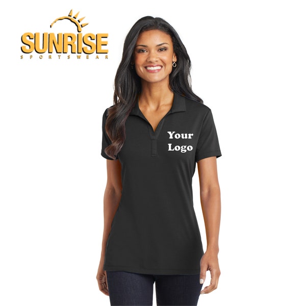 Custom Embroidered Port Authority Ladies Cotton Touch Performance Polo - Personalized Shirt - Custom Gift - 4in x 4in Embroidery Included