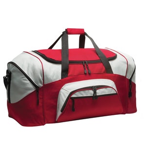 Custom Embroidery on Standard Colorblock Sport Duffel Personalized Duffel Bag image 7