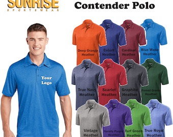 Custom Embroidered Sport-Tek Heather Polo: Personalized Logo Shirt