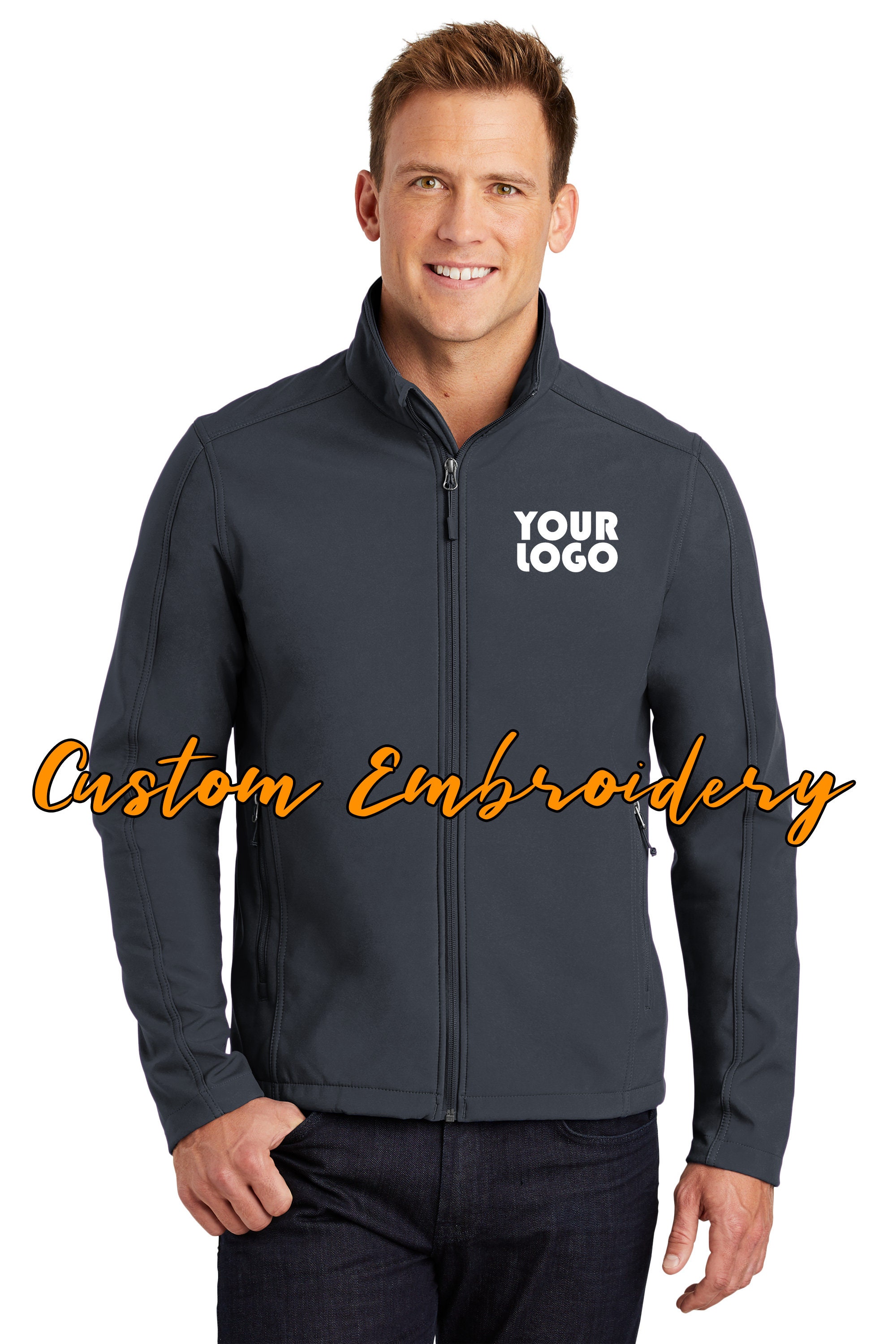 Custom Embroidery on Port Authority Core Soft Shell Jacket