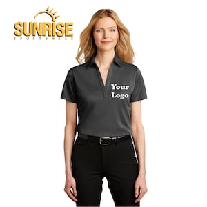 Custom Embroidered Ladies Polo Shirt: Heathered Silk Touch Performance
