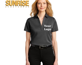 Custom Embroidered Ladies Heathered Silk Touch Performance Polo - Personalized Shirt - Custom Gift - 4in x 4in Embroidery Included