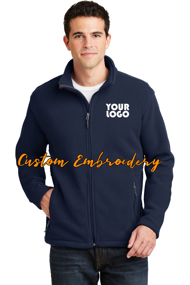 Custom Embroidered Men's Fleece Jacket Midweight Fleece Etsy