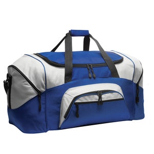 Custom Embroidery on Standard Colorblock Sport Duffel Personalized Duffel Bag image 8