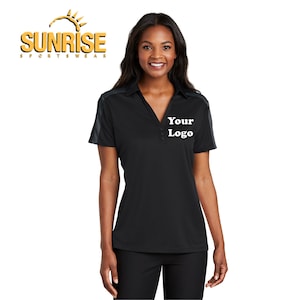 Custom Embroidered Ladies Polo Shirt: Silk Touch Colorblock Performance