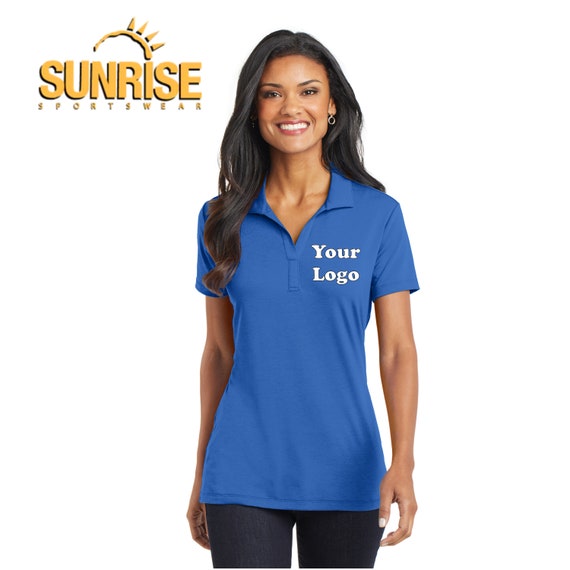 Business With Logo Embroidered Polo Custom Embroidered Dress Shirts No  Minimum Custom Embroidered Ladies Performance Polo: Personalized Logo Shirt