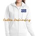 Custom Embroidered Ladies Zip up Hoodie Sweater Jacket Includes One 4in ...