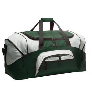 Custom Embroidery on Standard Colorblock Sport Duffel Personalized Duffel Bag image 5