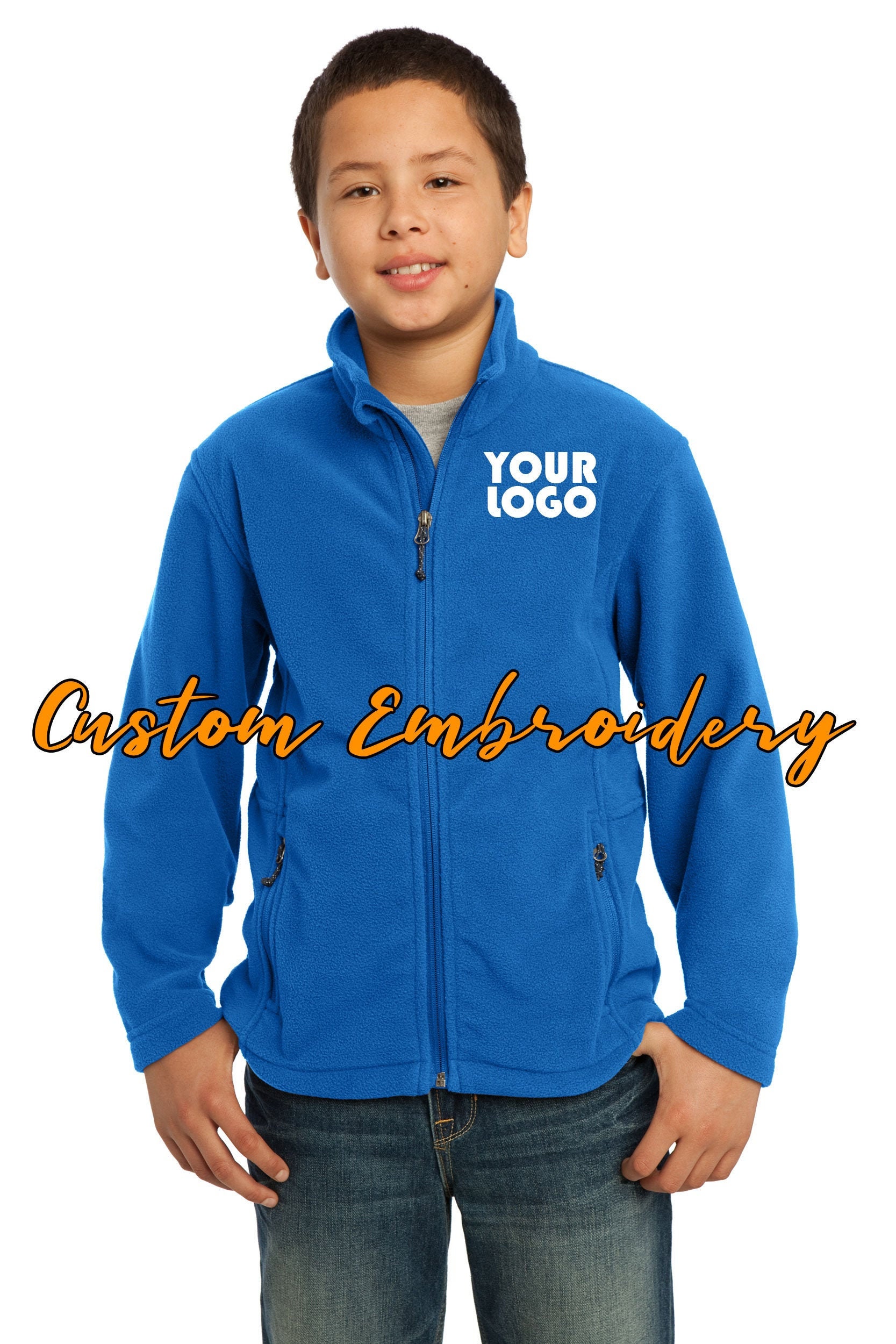 Custom Embroidered Youth Fleece Jacket Midweight Fleece for Etsy