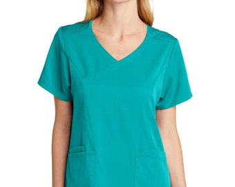 Custom Embroidered WonderWink® Women's Premiere Flex™ Mock Wrap Top WW4268 - Includes one 4in x 4in Embroidery