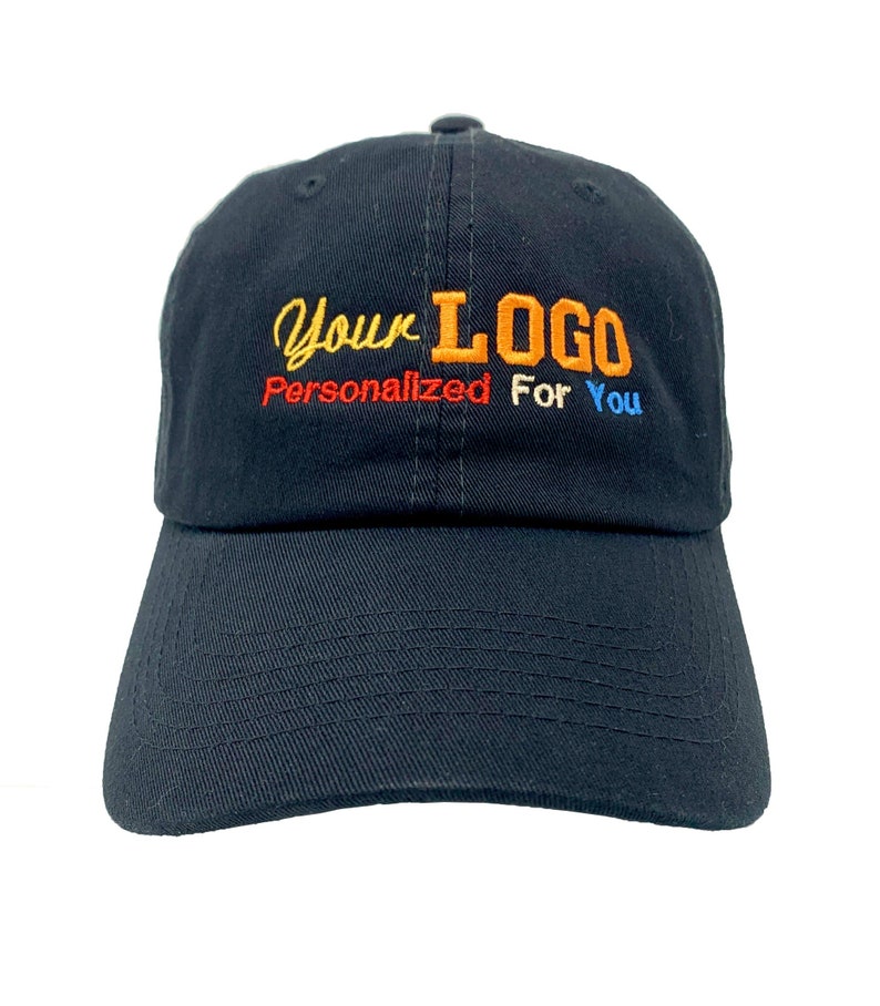 Custom Embroidered Dad Hats 100 Cotton 6panel Twill Cap Etsy