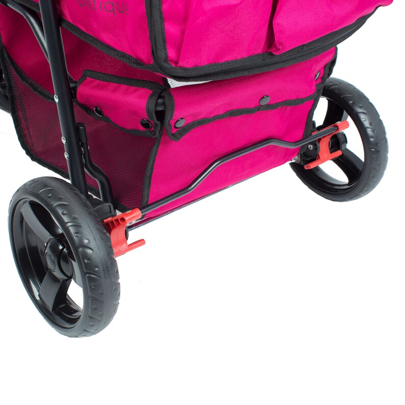 Durable Pet Stroller Razzberry FUCHSIA PINK Large EVA Tires & Double