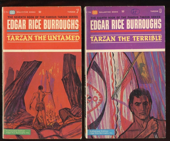 8 Titles of Edgar Rice Burroughs Ballantine printing of | Etsy