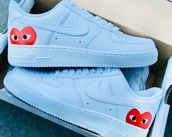 nike air force 1 x comme des garcons red custom